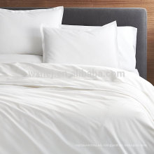 El hotel Plain White Bed Linen 100% Cotton King Flat Sheets establece 4 piezas al por mayor